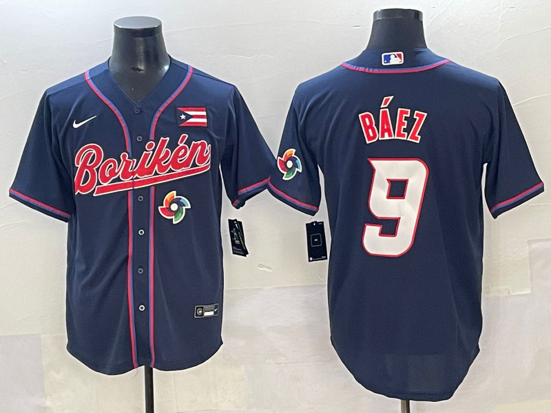 Men Houston Astros #9 Baez blue MLB Nike 2025 jersey style  983->more jerseys->MLB Jersey